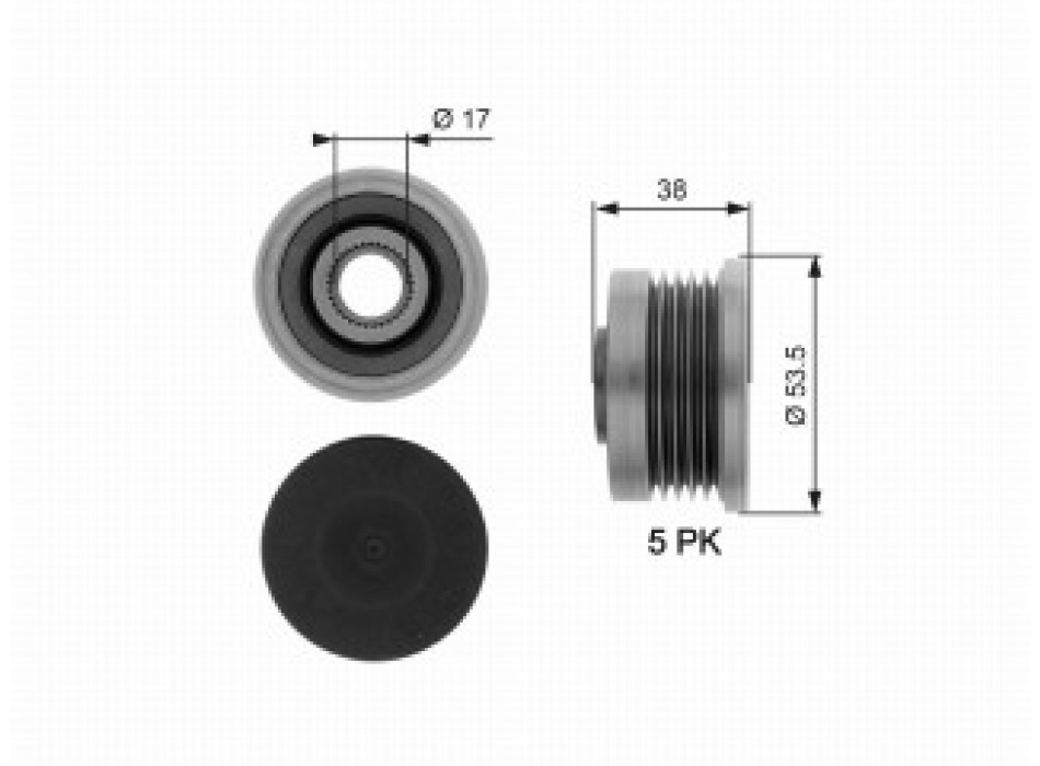 DriveAlign""_<_z_" Overrunning Alternator Pulley
