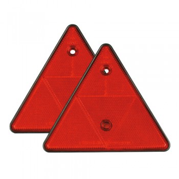 Euro-Norm catarifrangenti triangolari - 155x135 mm - Rosso