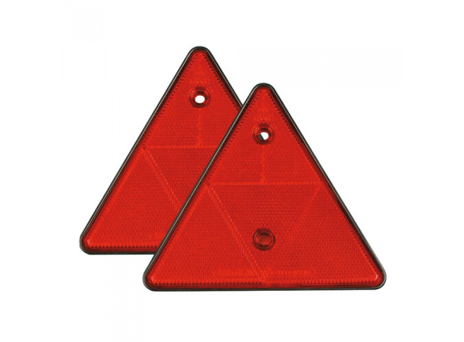 Euro-Norm catarifrangenti triangolari - 155x135 mm - Rosso