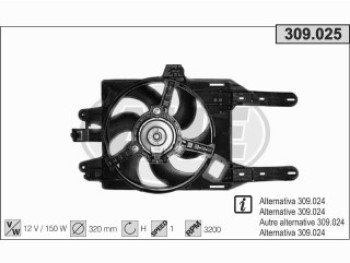 FAN  FIAT PUNTO I 55 1.1  M  + AC