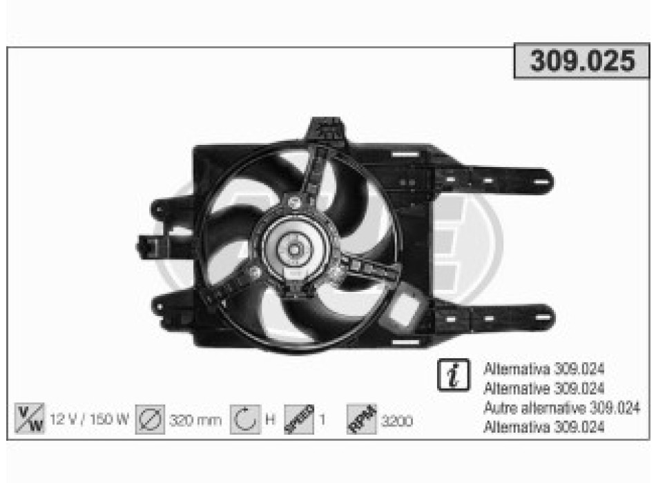 FAN  FIAT PUNTO I 55 1.1  M  + AC