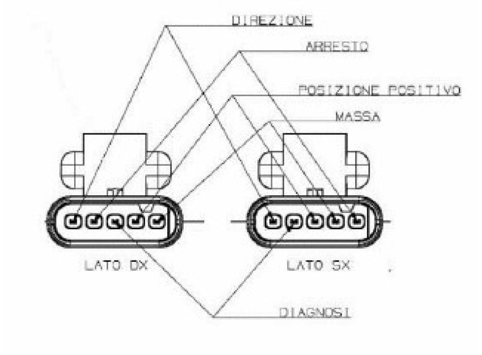 FAN POST SX ROSSO NUOVO CONNETTORE FIAT PUNTO (1