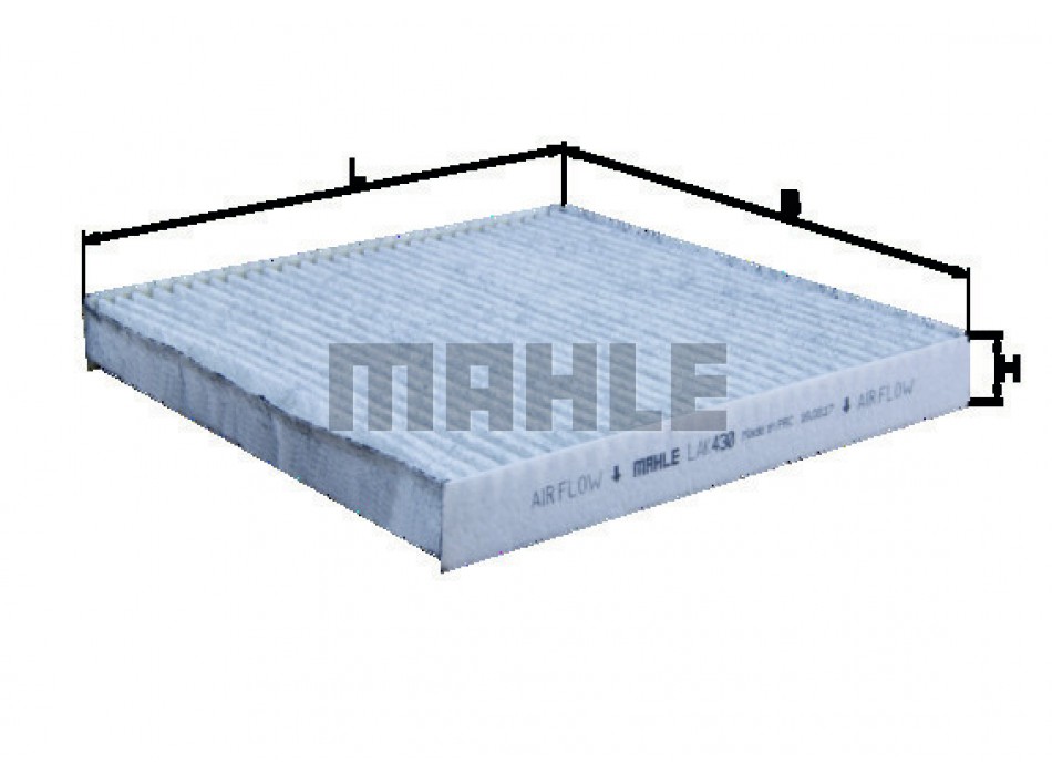 Filtro antipolline a carbone attivo