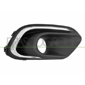 GRIGLIA DESTRA PARAURTI ANTERIORE-NERA-CON SEDE 