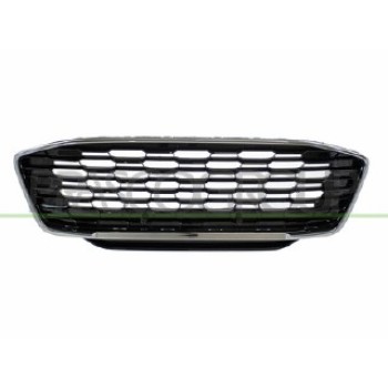 GRIGLIA RADIATORE-NERA-LUCIDA-CON CORNICE CROMAT