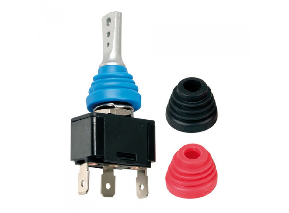 Interruttore a leva con cuffie intercambiabili - 12/24V - 20A