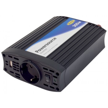 INVERTER 12V 300W UNA PRESA 240V AC + USB 2A