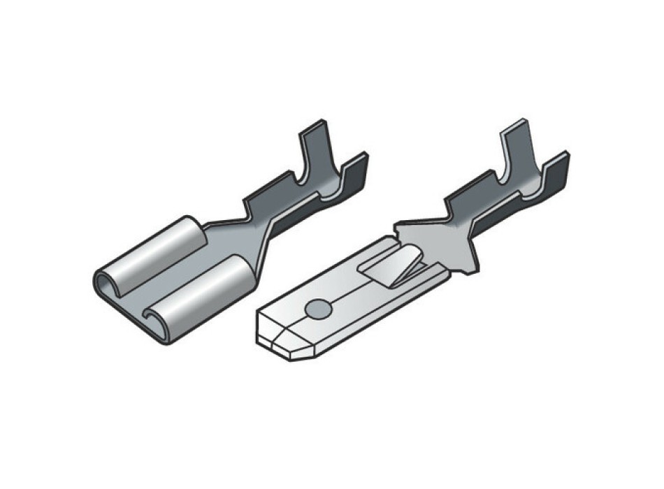 Kit 20 terminali-capicorda piatti non isolati
