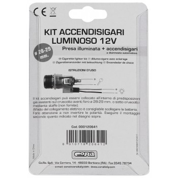 KIT ACCENDISIGARI LUMINOSO 12V