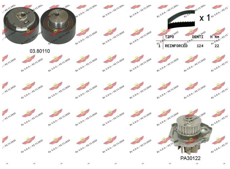 Kit Distribuzione Cinghia con PA
