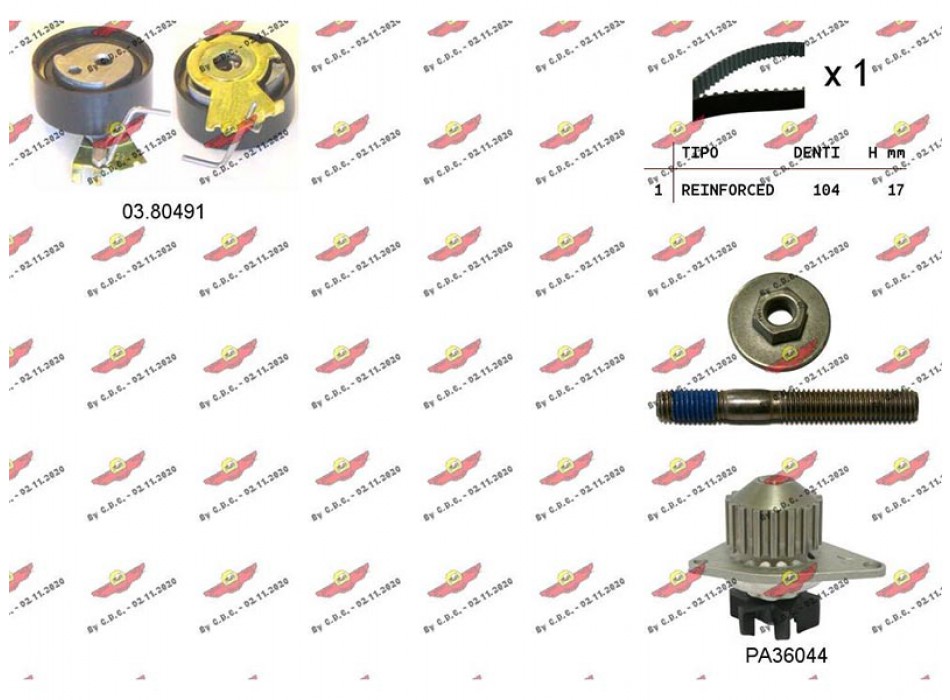 Kit Distribuzione Cinghia con PA