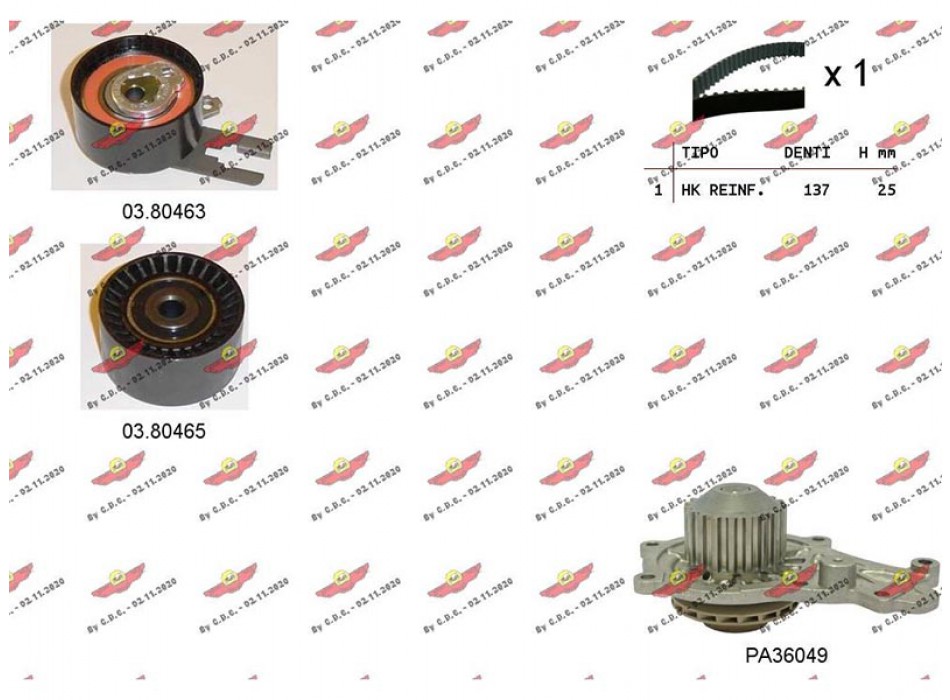 Kit Distribuzione Cinghia con PA