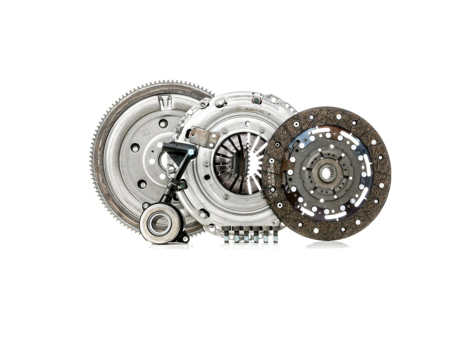 Kit frizione  con dispositivo disinnesto centrale, con cuscinetto di guida, con volano, con kit bulloni/viti, Attrezzi speciali necessari per montaggio, Volano bimassa con sistema d'isteresi condotto, con regolazione automatica