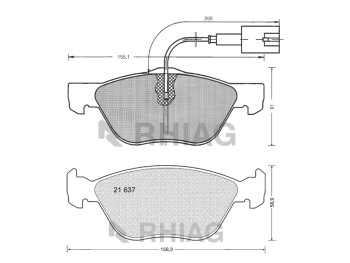 KIT PASTIGLIE FRENO , DISCHI FRENO , CUSCINETTO ANTERIORI FIAT MULTIPLA.