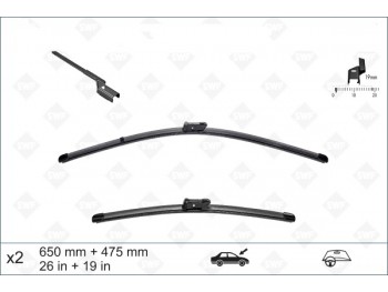 Kit Spazzole Tergiparabrezza Flat