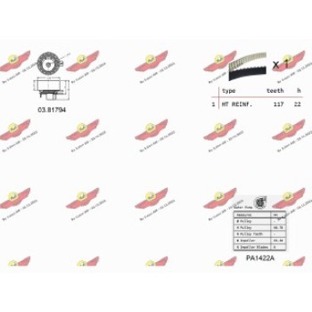 KIT TENDICINGHIA DISTRIBUZIONE CON POMPA ACQUA