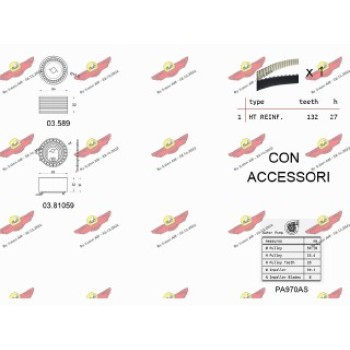 KIT TENDICINGHIA DISTRIBUZIONE CON POMPA ACQUA