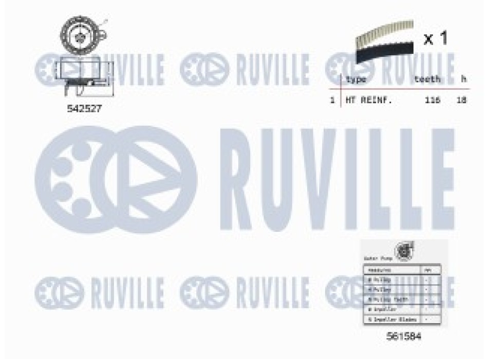 KIT TENDICINGHIA DISTRIBUZIONE CON POMPA ACQUA