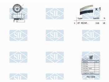 KIT TENDICINGHIA DISTRIBUZIONE CON POMPA ACQUA