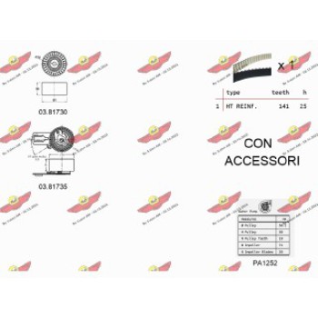 KIT TENDICINGHIA DISTRIBUZIONE CON POMPA ACQUA