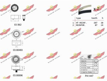 KIT TENDICINGHIA DISTRIBUZIONE CON POMPA ACQUA