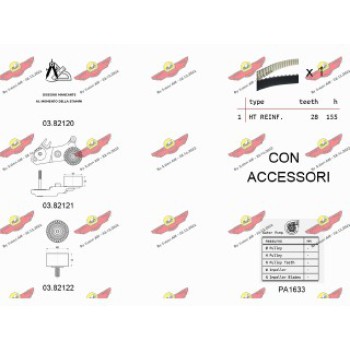 KIT TENDICINGHIA DISTRIBUZIONE CON POMPA ACQUA