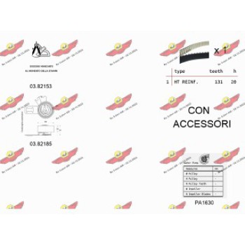 KIT TENDICINGHIA DISTRIBUZIONE CON POMPA ACQUA