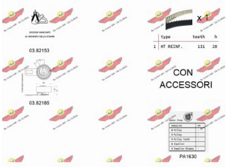 KIT TENDICINGHIA DISTRIBUZIONE CON POMPA ACQUA