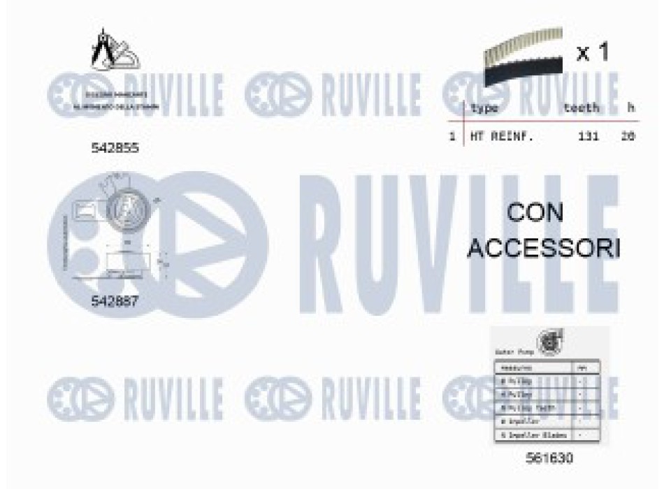 KIT TENDICINGHIA DISTRIBUZIONE CON POMPA ACQUA