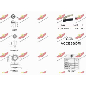 KIT TENDICINGHIA DISTRIBUZIONE CON POMPA ACQUA