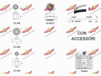 KIT TENDICINGHIA DISTRIBUZIONE CON POMPA ACQUA