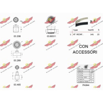 KIT TENDICINGHIA DISTRIBUZIONE CON POMPA ACQUA