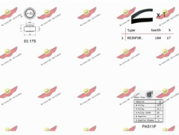 KIT TENDICINGHIA DISTRIBUZIONE CON POMPA ACQUA