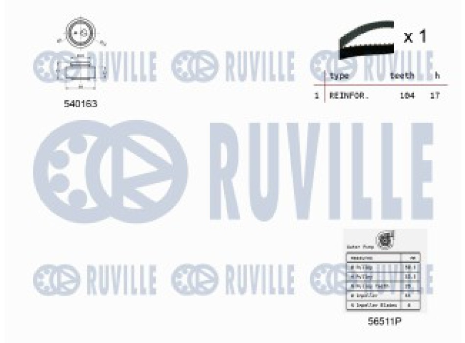 KIT TENDICINGHIA DISTRIBUZIONE CON POMPA ACQUA