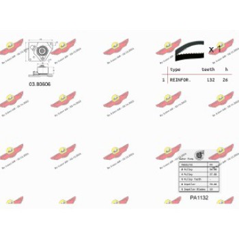 KIT TENDICINGHIA DISTRIBUZIONE CON POMPA ACQUA