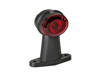 Luce ingombro perimetrale a 2 Led, 24V - Diritta corta - Universale 2 Led Bianco/Rosso