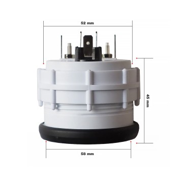 Manometro pressione olio Black line