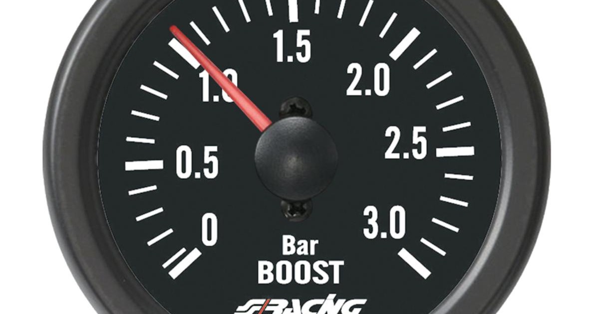 SIMONI RACING Manometro Turbo Diesel - Indicatore Pressione Meccanico 0-3 Bar Per Auto, Nero - Foto 11