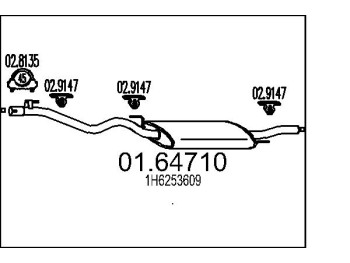 Marmitta sileziatore posteriore Autobianchi/Fiat/Lancia