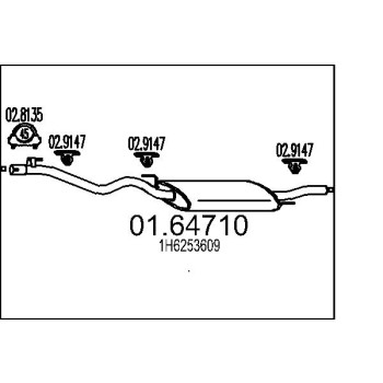 Marmitta sileziatore posteriore Autobianchi/Fiat/Lancia