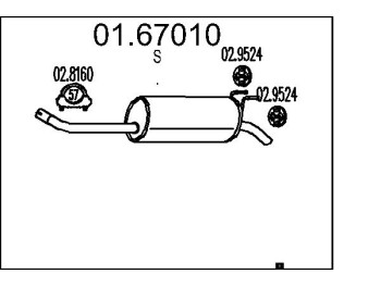 Marmitta sileziatore posteriore Autobianchi/Fiat/Lancia
