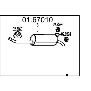 Marmitta sileziatore posteriore Autobianchi/Fiat/Lancia