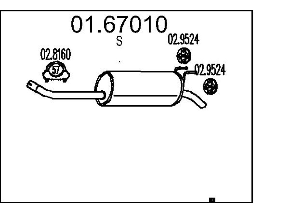 Marmitta sileziatore posteriore Autobianchi/Fiat/Lancia