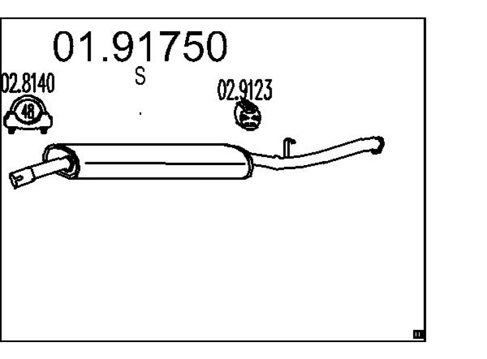 Marmitta sileziatore posteriore Citroen Peugeot Toyota