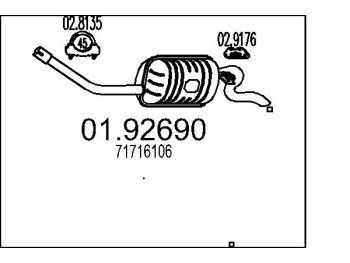 Marmitta sileziatore posteriore Fiat