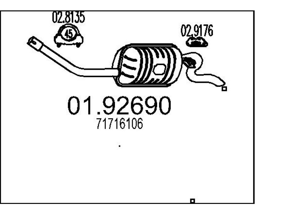 Marmitta sileziatore posteriore Fiat