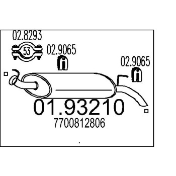 Marmitta sileziatore posteriore Fiat