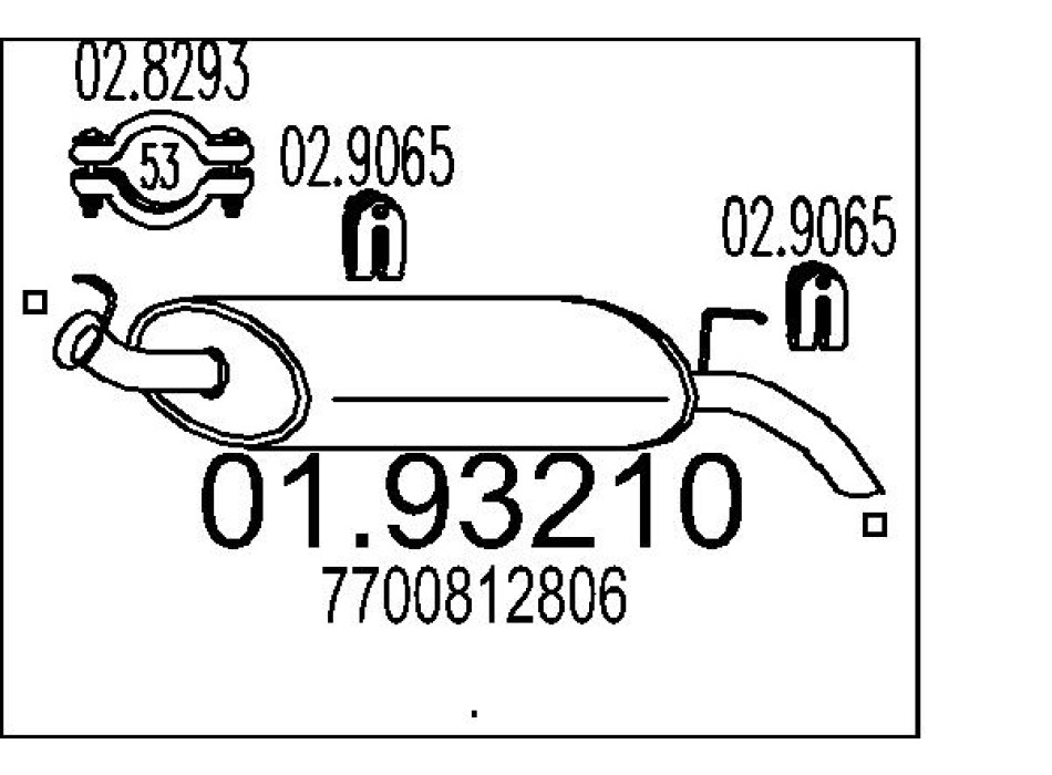 Marmitta sileziatore posteriore Fiat