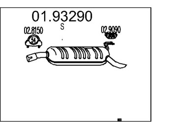 Marmitta sileziatore posteriore Fiat
