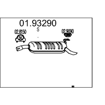 Marmitta sileziatore posteriore Fiat